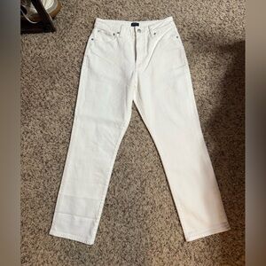 J. Crew Factory White Straight Leg Jeans